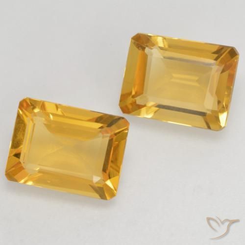 2.71 ctw Golden Citrine Stones, Natural Citrine in Octagon Facet Shape for Sale