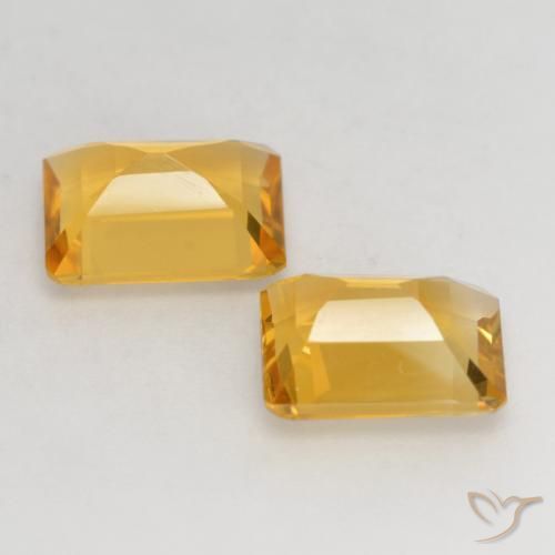 Citrine Gemstones in 8 x 6 mm (calibrated) Size for Sale, Citrine Stones in Deep Golden Orange Color