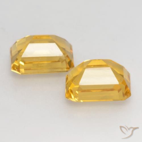 Citrine Gemstones in 8 x 6 mm (calibrated) Size for Sale, Citrine Stones in Medium-Dark Golden Color