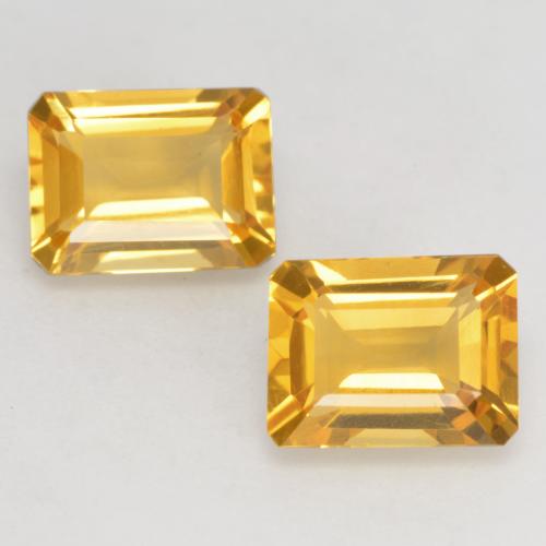 Deep Golden Orange Citrine Gem - 1.6ct Octagon Facet (ID: 533716)
