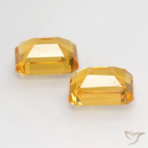 Citrine Gemstones in 8 x 6 mm (calibrated) Size for Sale, Citrine Stones in Medium Gold Color