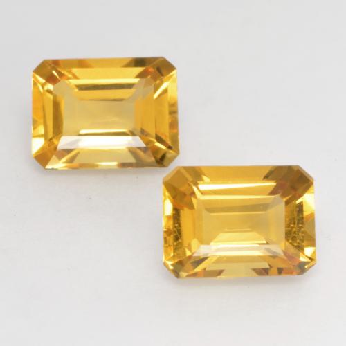 Золотисто-оранжевый Цитрин Камень - 1.5ct Фасетный Октагон (ID: 533719)