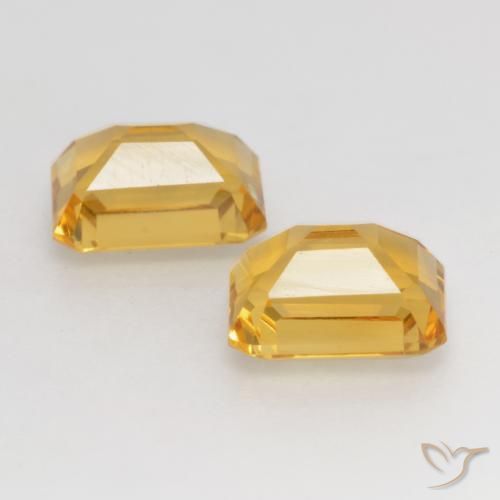 Citrine Gemstones in 8 x 6 mm (calibrated) Size for Sale, Citrine Stones in Deep Gold Color
