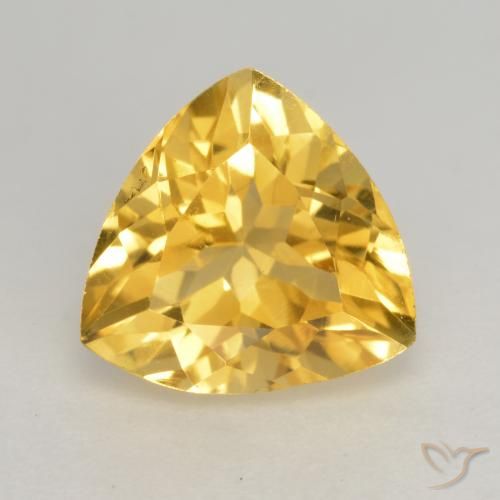 2.13ct Natural Medium Gold Citrine, Trillion, VVS-VS