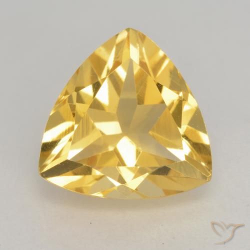 2.35ct Natural Gold Citrine, Trillion, VVS-VS