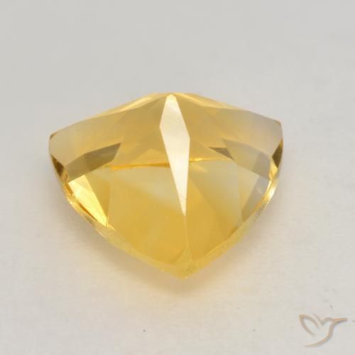 Citrine Gemstone in 9 x 9 mm (calibrated) Size for Sale, Citrine Stone in Gold Color
