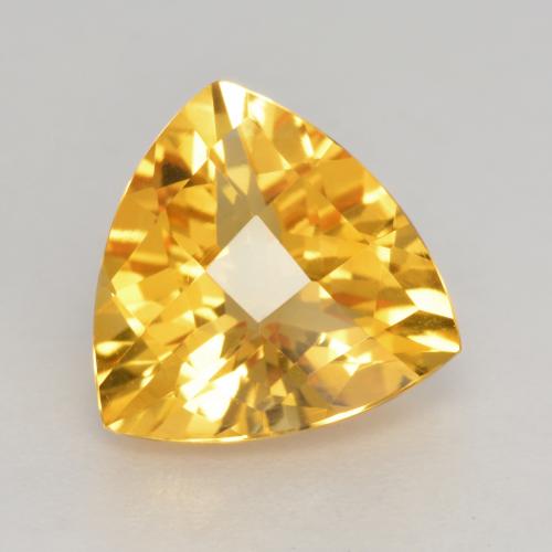 Medium Gold Citrine Gem - 2.2ct Trillion Checkerboard (ID: 533731)