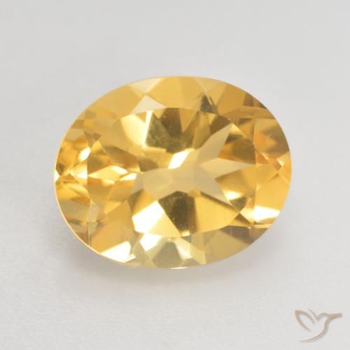 3.59ct Natural Medium Gold Citrine, Oval, VVS-VS