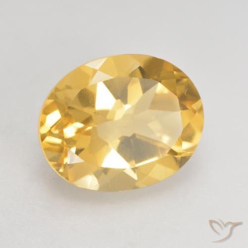 3.59 ct Golden Citrine Stone, Natural Citrine in Oval Facet Shape for Sale