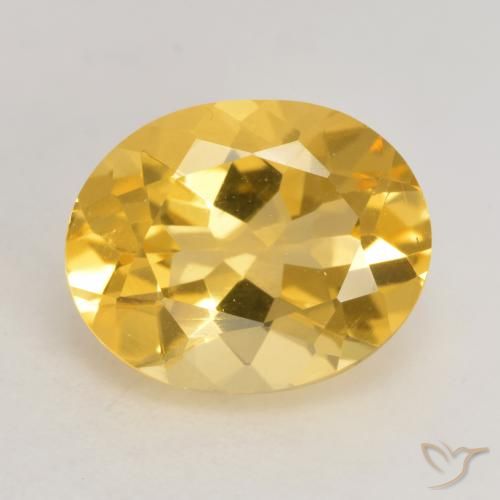 2.94ct Natural Golden Citrine, Oval, VVS-VS