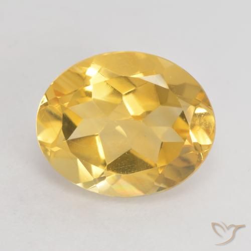 3.04ct Natural Medium Gold Citrine, Oval, VVS-VS