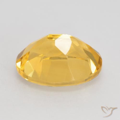 Citrine Gemstone in 11 x 9 mm (calibrated) Size for Sale, Citrine Stone in Medium Gold Color