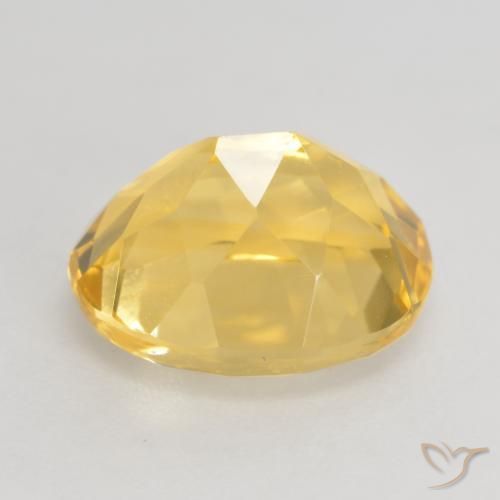 Citrine Gemstone in 11 x 9 mm (calibrated) Size for Sale, Citrine Stone in Medium Golden Color