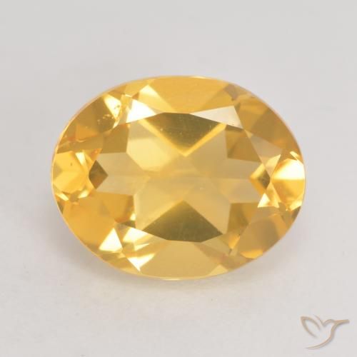 3.24ct Natural Bright Gold Citrine, Oval, VVS-VS