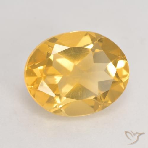 3.24 ct Golden Citrine Stone, Natural Citrine in Oval Facet Shape for Sale