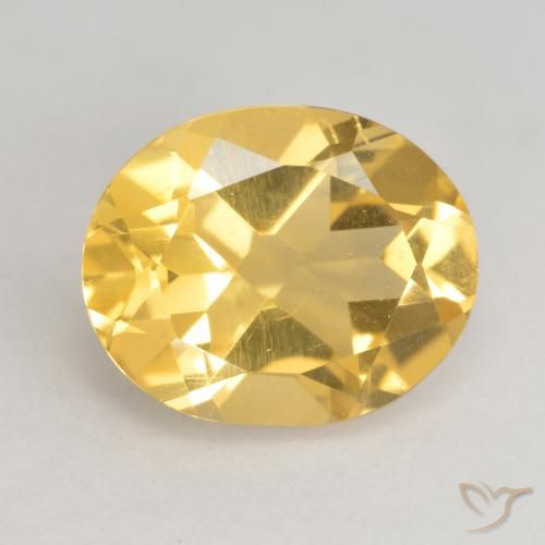 3.15ct Natural Medium Gold Citrine, Oval, VVS-VS