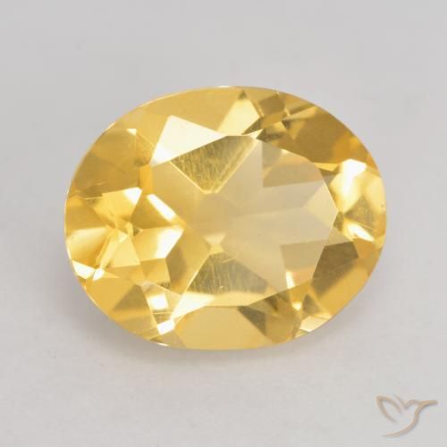 3.15 ct Golden Citrine Stone, Natural Citrine in Oval Facet Shape for Sale