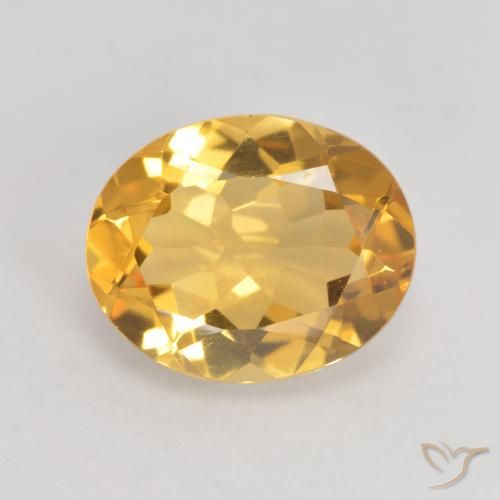 2.96ct Natural Medium Gold Citrine, Oval, VVS-VS