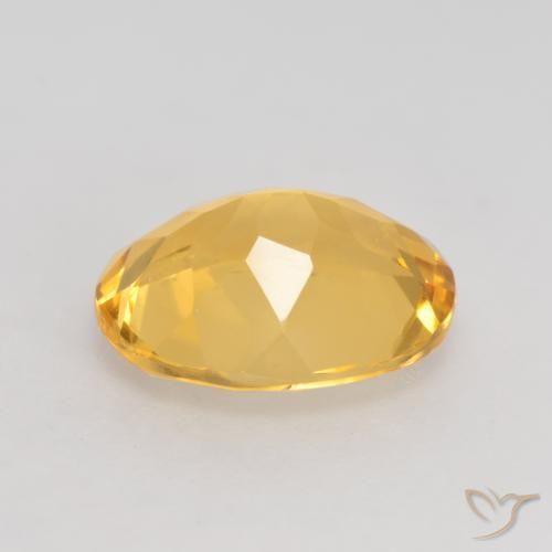 Citrine Gemstone in 11 x 9 mm (calibrated) Size for Sale, Citrine Stone in Medium Gold Color