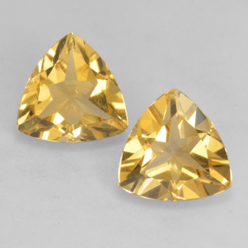 Dorado medio Citrina Gema - 1.4ct Forma trillón (ID: 533796)