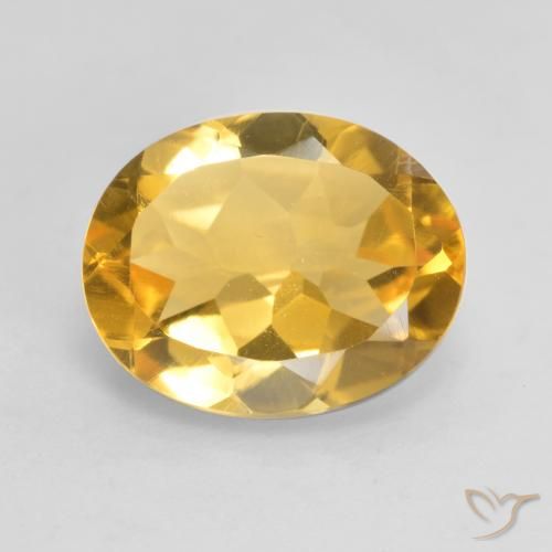 3.06ct Natural Deep Golden Orange Citrine, Oval, VVS-VS