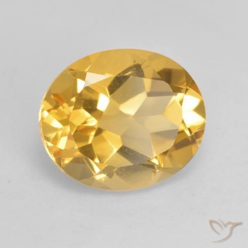 3.63 ct Golden Citrine Stone, Natural Citrine in Oval Facet Shape for Sale