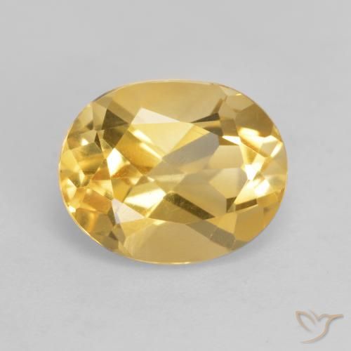 3.21ct Natural Medium Gold Citrine, Oval, VVS-VS