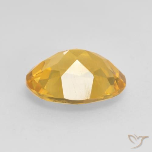 Citrine Gemstone in 11 x 9 mm (calibrated) Size for Sale, Citrine Stone in Medium-Dark Golden Color