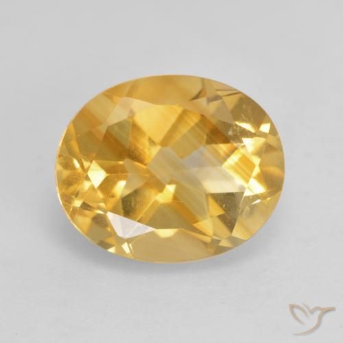 3.73ct Natural Deep Golden Orange Citrine, Oval, VS
