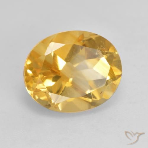 3.73 ct Golden Citrine Stone, Natural Citrine in Oval Facet Shape for Sale