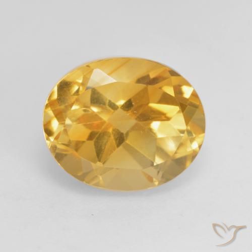 3.79ct Natural Deep Golden Orange Citrine, Oval, VS