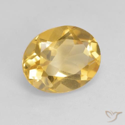 2.90 ct Golden Citrine Stone, Natural Citrine in Oval Facet Shape for Sale