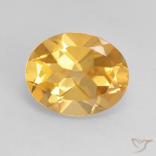 3.17ct Natural Bright Gold Citrine, Oval, VVS-VS