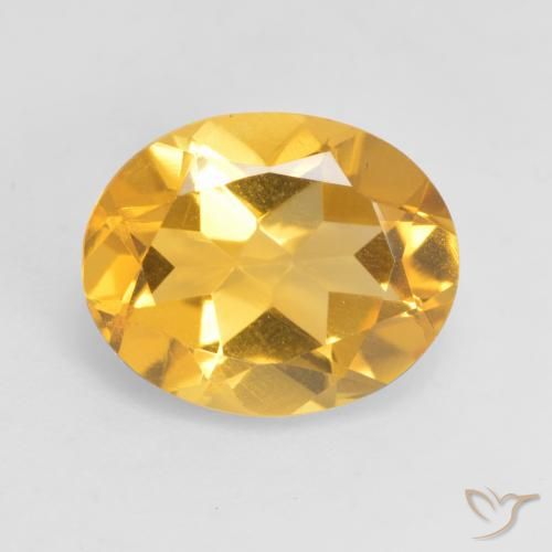 3.17ct Natural Medium Golden Citrine, Oval, VVS-VS