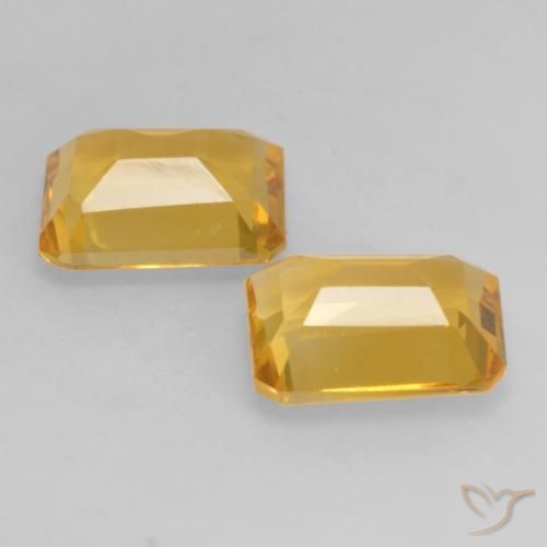 Citrine Gemstones in 8 x 6 mm (calibrated) Size for Sale, Citrine Stones in Bright Gold Color