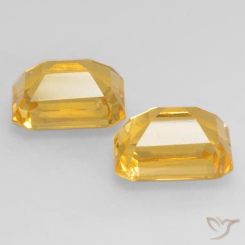 Citrine Gemstones in 8 x 6 mm (calibrated) Size for Sale, Citrine Stones in Deep Golden Orange Color