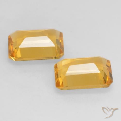 Citrine Gemstones in 8 x 6 mm (calibrated) Size for Sale, Citrine Stones in Deep Gold Color