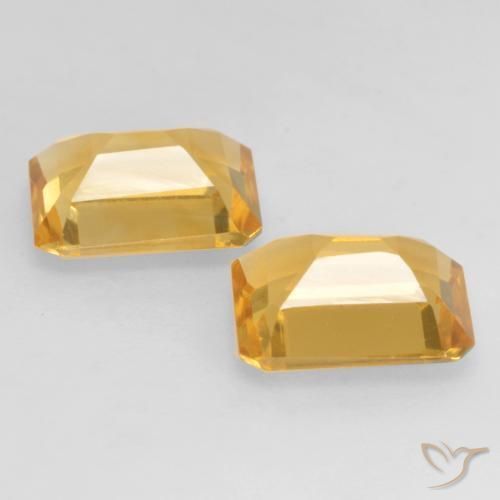 Citrine Gemstones in 8 x 6 mm (calibrated) Size for Sale, Citrine Stones in Deep Gold Color