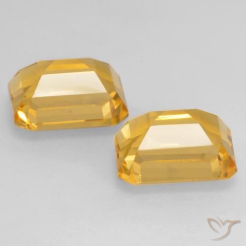 Citrine Gemstones in 8 x 6 mm (calibrated) Size for Sale, Citrine Stones in Bright Gold Color