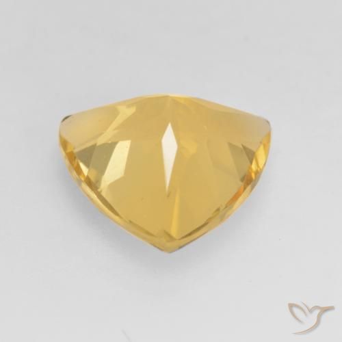 Citrine Gemstone in 9 x 9 mm (calibrated) Size for Sale, Citrine Stone in Medium Gold Color