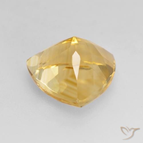 Citrine Gemstone in 9 x 9 mm (calibrated) Size for Sale, Citrine Stone in Medium Golden Color