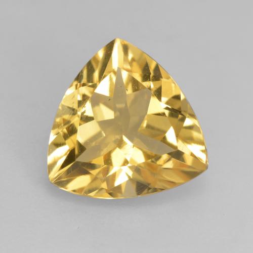 Golden Citrine Gem - 2.1ct Trillion Facet (ID: 533944)