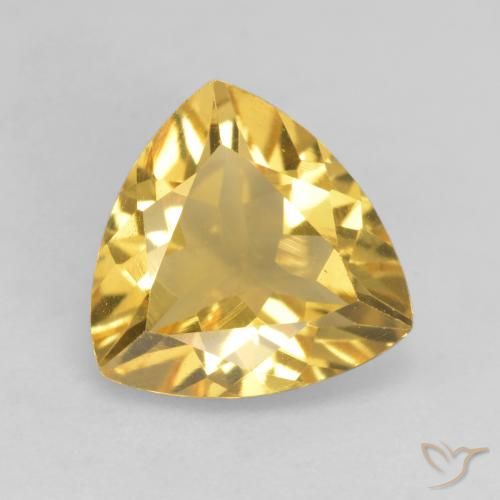 2.02ct Natural Golden Citrine, Trillion, VVS-VS