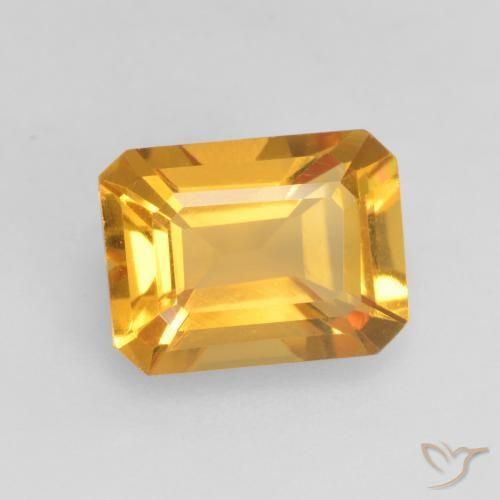 1.38 ct Golden Citrine Stone, Natural Citrine in Octagon Facet Shape for Sale