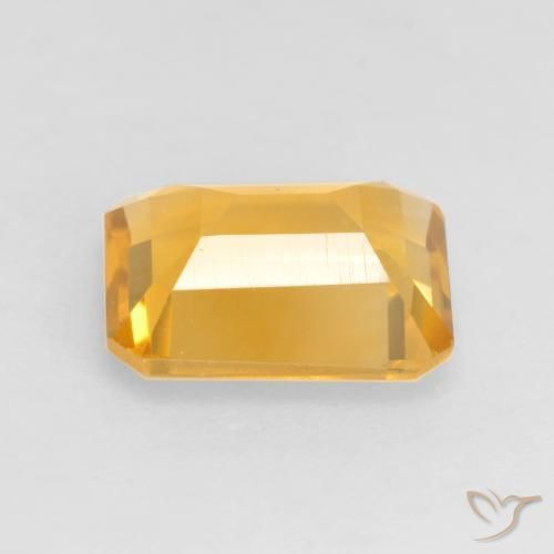 Citrine Gemstone in 8 x 6 mm (calibrated) Size for Sale, Citrine Stone in Bright Gold Color
