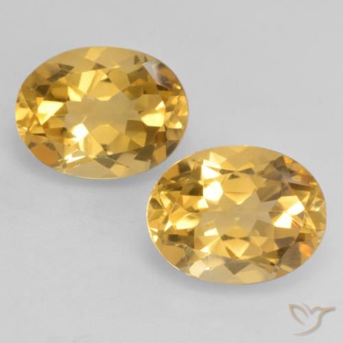 3.42 ct Yellow Citrine, 9.1 x 6.9 mm Oval Cut From Brazil, Photo A