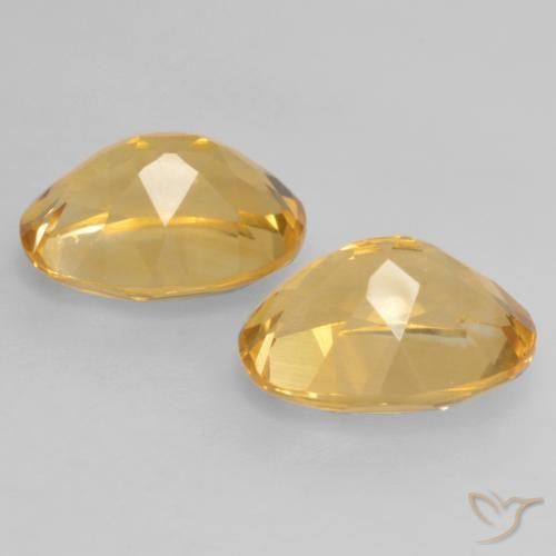Citrine Gemstones in 9 x 7 mm (calibrated) Size for Sale, Citrine Stones in Deep Golden Orange Color