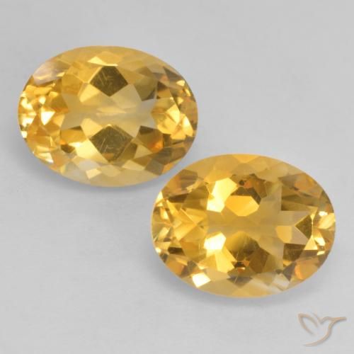 3.54 ct Yellow Citrine, 9.1 x 7 mm Oval Cut From Brazil, Photo A