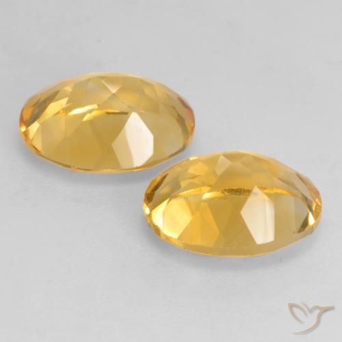 Citrine Gemstones in 9 x 7 mm (calibrated) Size for Sale, Citrine Stones in Golden Color