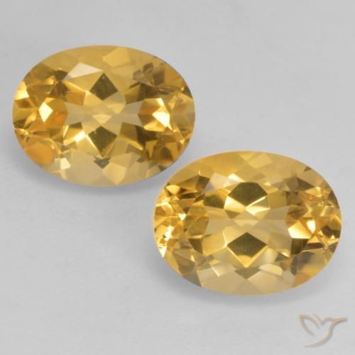3.55 ct Yellow Citrine, 9.1 x 7 mm Oval Cut From Brazil, Photo A